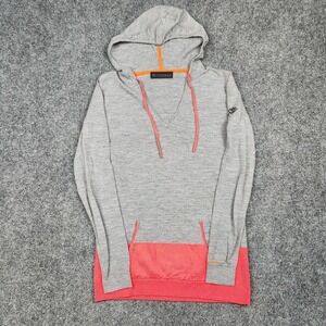 Kjus Sweater Womens 38‎ Gray Coral Wool Knit Hooded Pullover Ski Sample